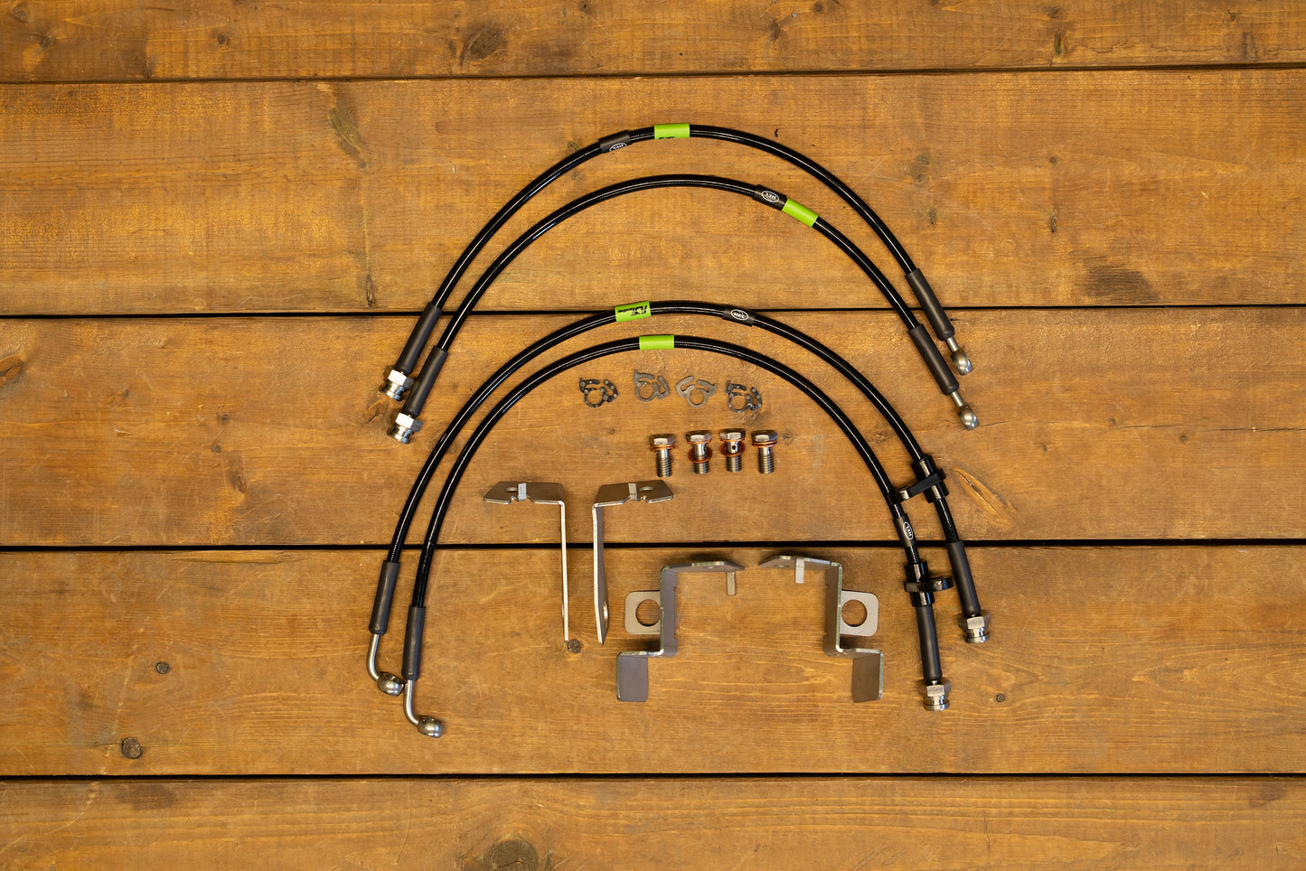 FDF Raceshop - Mustang S197 Extended Front + Rear Brake Line Kit (2005-2014)