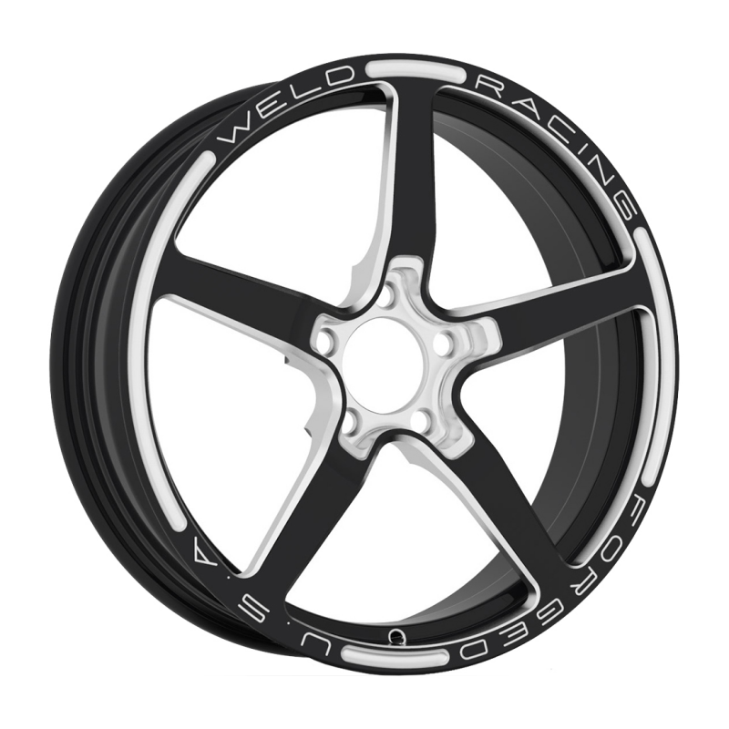 Weld Alumastar 2.0 1 Piece 17x4.5 / 5x4.5 BP / 2.25in. BS Gloss Black Milled Wheel