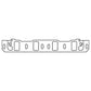 Cometic Ford Windsor .060in Fiber Intake Mani Gasket Set-1.200in x 2.000in Rectangle Port