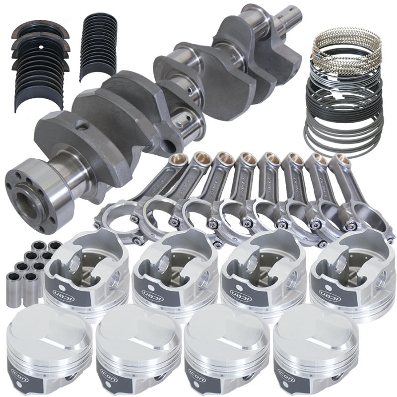Eagle Chevy 454 1Pc 4.000in Crank 6.135in I-Beam Rods 43cc Dome 4.350in Pistons Rotating Assembly