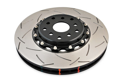 DBA 04-07 STi/2017 BRZ w/Perf. Pkg. 10 Hole Front Slotted 5000 Series 2/PC Rotor Assembled w/Blk Hat
