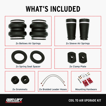 Air Lift 05-14 Ford Mustang S197 Coil to Air Upgrade Kit