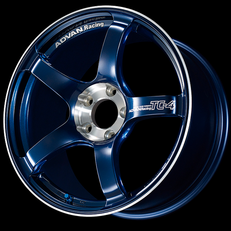 Advan TC-4 SE 17x8.0 / +45 Offset / 5x100 / 63mm Bore / Racing Indigo Blue and Diamond Cut