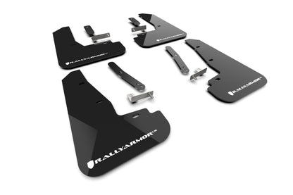 Rally Armor 25-26 Kia EV6 Base Light/GT/GT-Line Black Mud Flap - White Logo