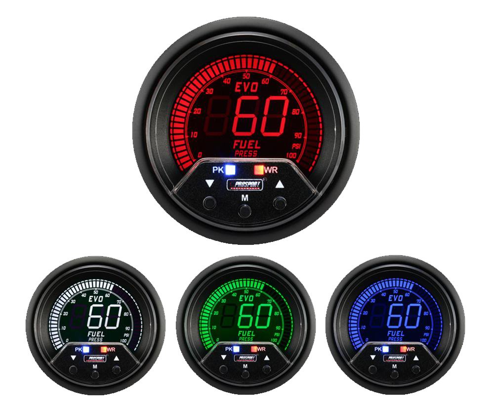 Prosport Gauges - 2-3/8" Premium Evo Electrical Fuel Pressure Gauge