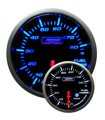 Prosport Gauges - 2-1/16" Premium Blue/White Fuel Pressure Gauge