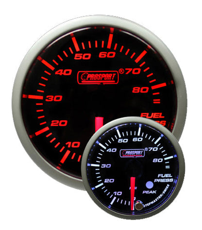 Prosport Gauges - 2-1/16" Premium Amber/White Fuel Pressure Gauge