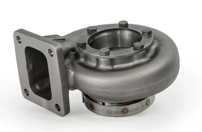 Garrett GBC35 Turbine housing for a vehicle, showcasing a metallic exterior and V-band connection