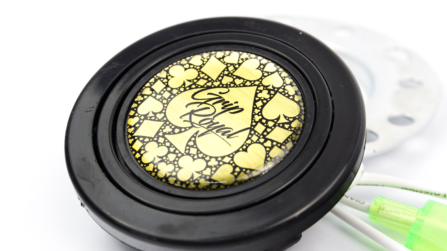 Grip Royal - Horn Button - Spade & Card Suites - Gold
