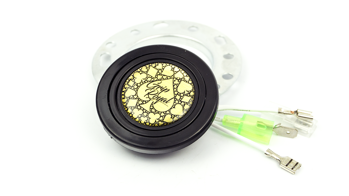 Grip Royal - Horn Button - Spade & Card Suites - Gold