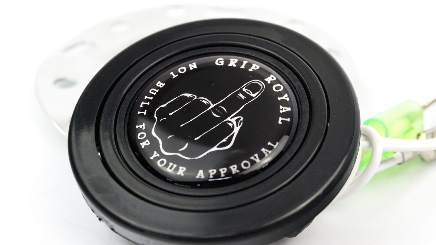 Grip Royal - Horn Button - Middle Finger - Silver