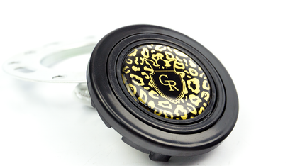 Grip Royal - Horn Button - Leopard & Crest - Gold