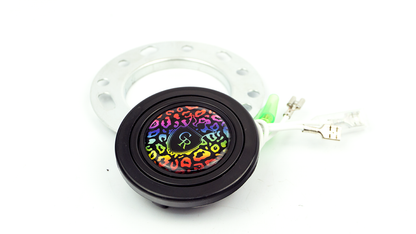 Grip Royal - Horn Button - Leopard & Crest - Rainbow