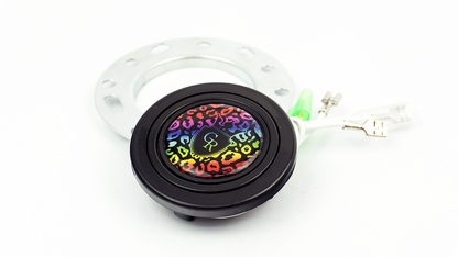 Grip Royal - Horn Button - Leopard & Crest - Rainbow