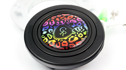 Grip Royal - Horn Button - Leopard & Crest - Rainbow