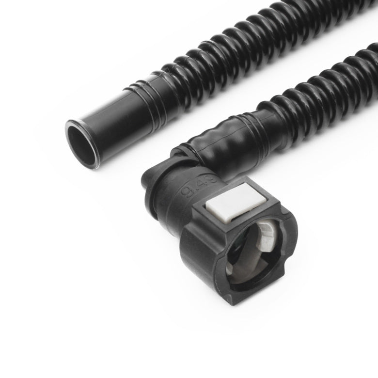 Nuke Performance - Pre-assembled in tank 350mm fuel hose SAE 9.49 90° to ID8