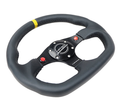 NRG - FLAT BOTTOM STEERING WHEEL LEATHER