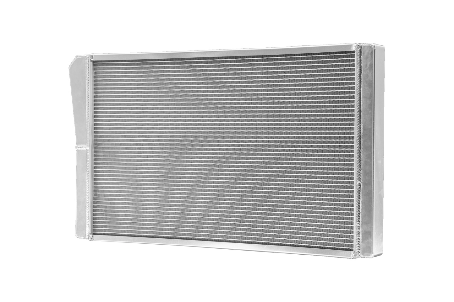 PWR  - Radiator Module Lightweight Late Model Ext.Tube Closed 27.5 Inch x 16.26 Inch 1-3/4 Inch Outlet w/ 13 Inch Spal Fan and PWR EOC w/ 9 Inch Spal Fan