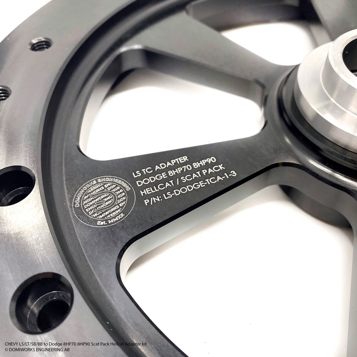DomiWorks Engineering - CHEVY LS/LT/SB/BB TO DODGE 8HP70 / 8HP90 SCAT PACK HELLCAT ADAPTER KIT
