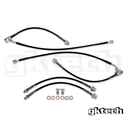 GKTech - Z33 350Z CONJUNTO DE LINHA DE FREIO TRANÇADA (DIANTEIRA E TRASEIRA) (Z33X-BRKE)