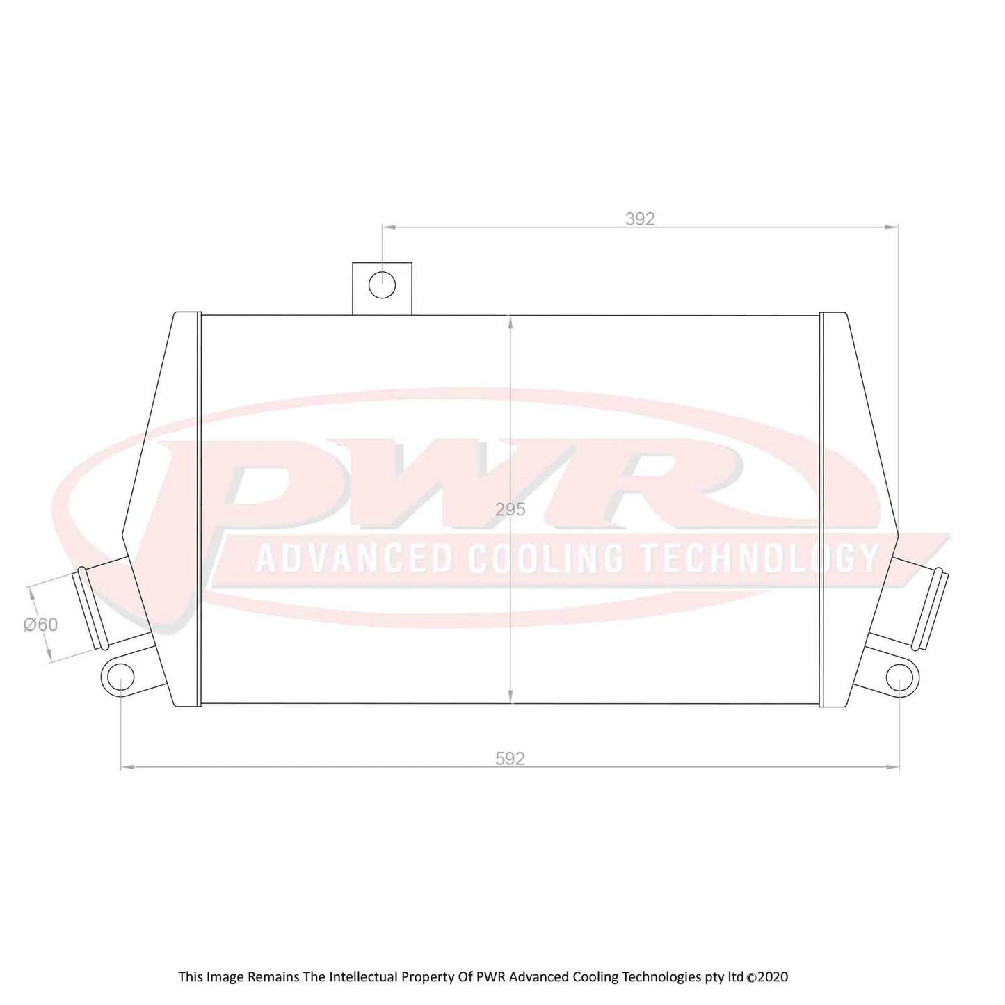 PWR - 55mm Performance Intercooler (Mitsubishi Evo 4-6 96-01)