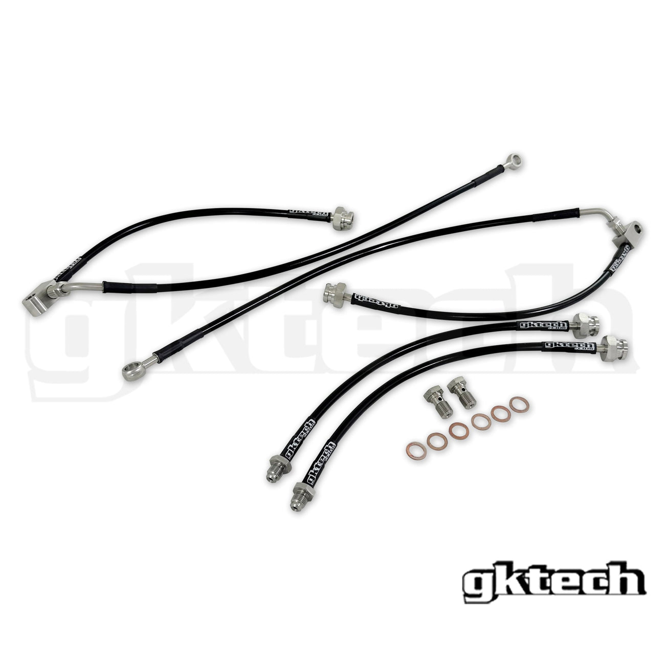 GKTech - Z33 350Z CONJUNTO DE LINHA DE FREIO TRANÇADA (DIANTEIRA E TRASEIRA) (Z33X-BRKE)