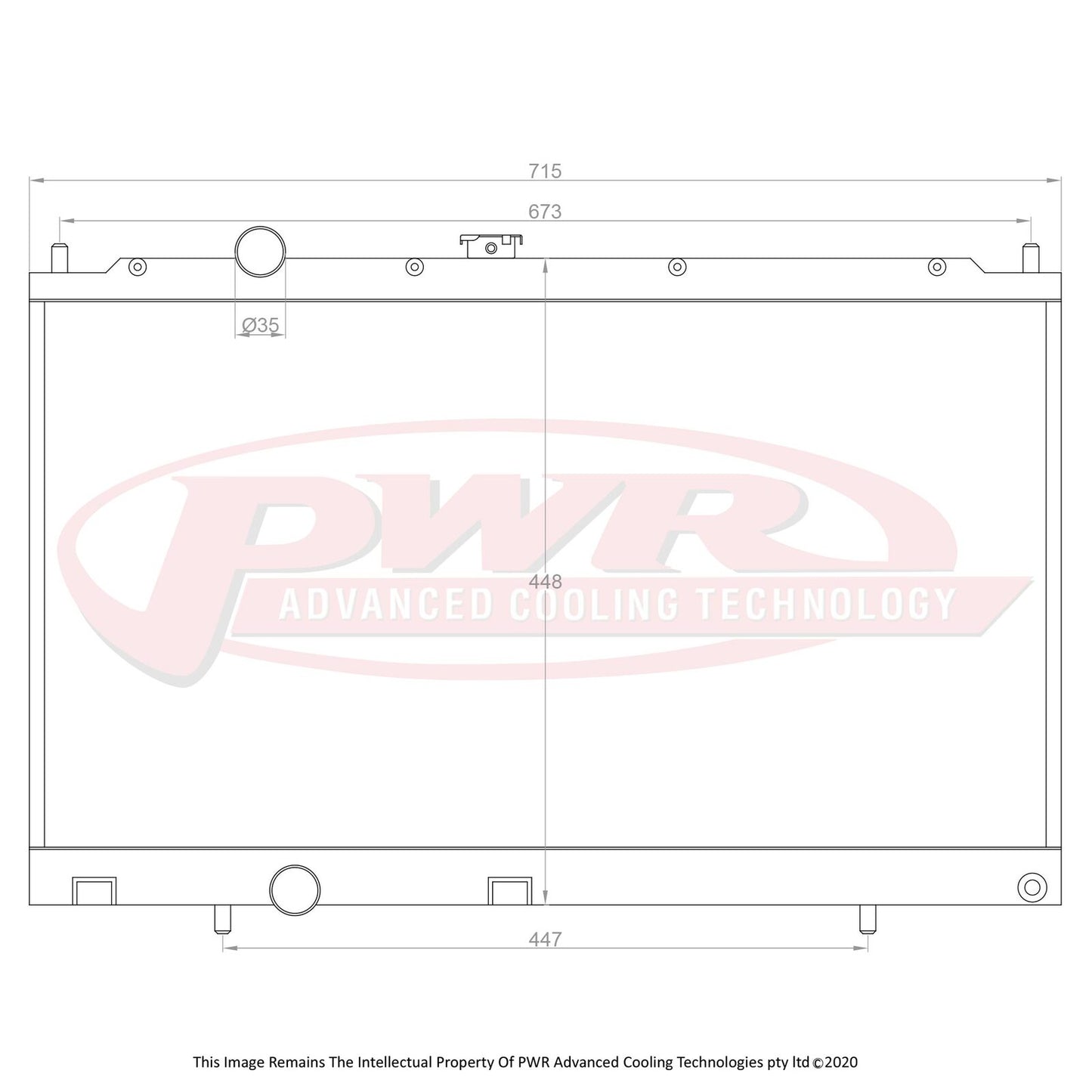 PWR - Mitsubishi Lancer Evolution 7, 8 & 9 4G63T Engine (2001 - 2007) 42mm Radiator