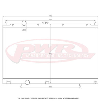 PWR - Mitsubishi Lancer Evolution 7, 8 & 9 4G63T Engine (2001 - 2007) 42mm Radiator