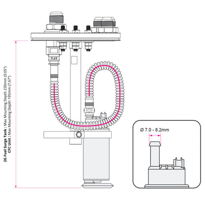 Nuke Performance - SAE ID8 Fuel pump mounting kit for Single fuel pump