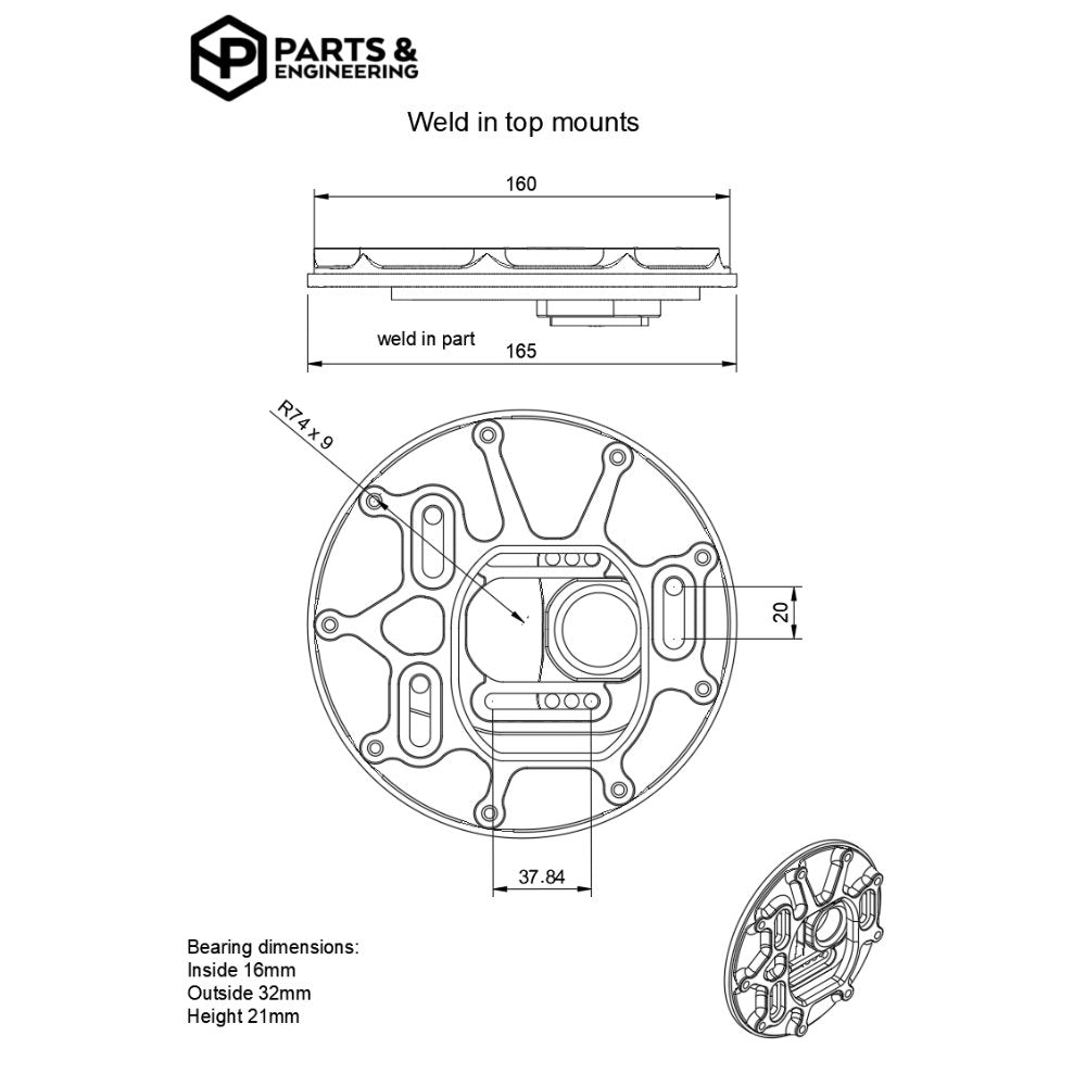 NP PARTS - Pro Top mounts