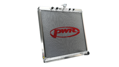 PWR - Radiator Sprint Car Extruded Tube Crossflow Open (Small Neck) 20.17" x 20"  1-1/2" Outlet