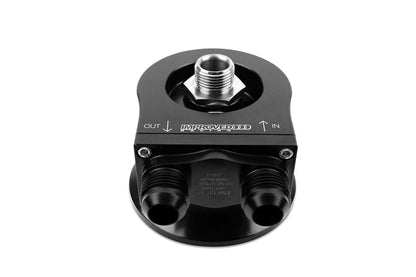 Improved Racing - Oil cooler adapter sandwich plate for Gen 1-2 SBC & Mk. 1-6 BBC Engines, -200F thermostat, -10AN male ports