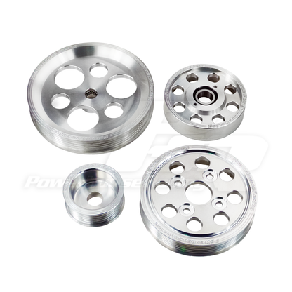 PHR - PHR 4 Piece Billet Aluminum Pulley Set w/ idler for IS300 and 97-04 GS300