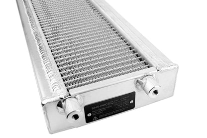 Improved Racing - High efficiency single-pass oil cooler for C6 Corvette, 200 series, 48-row, 7.00" x 21.26", -10AN male ports