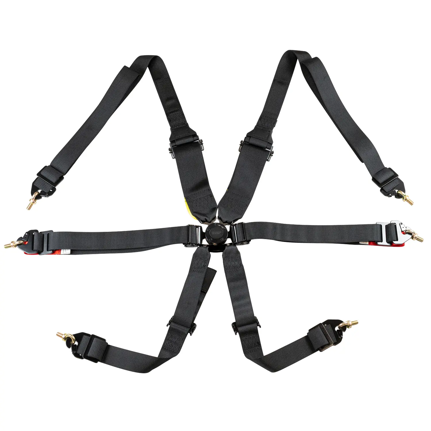 Zamp Race Seat Harness Black 3/2 Shoulder 3 6 Point Pull Down (Out) FIA 8853-2016
