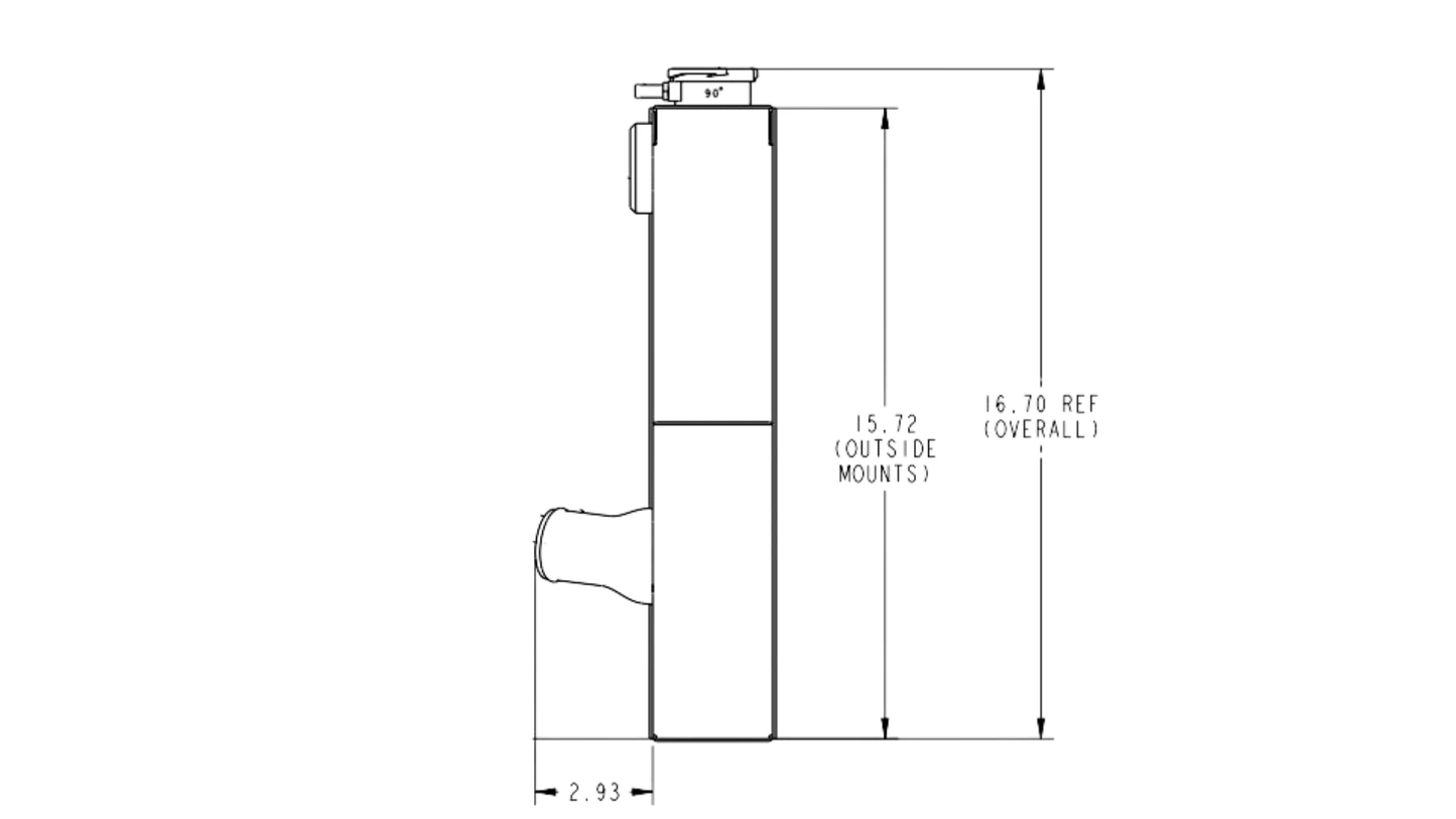 PWR - 55mm Universal Performance Radiator (PWR Open 31” x 16”) -20 AN Port Inlet, 1-3/4″ High Outlet