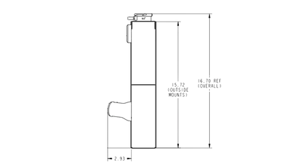 PWR - 55mm Universal Performance Radiator (PWR Open 31” x 16”) -20 AN Port Inlet, 1-3/4″ High Outlet