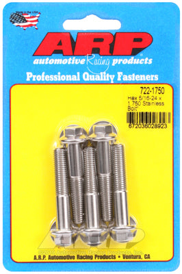 ARP 5/16 in.-24 RH Thread, 1.750 in Hex Head SS 300 Bolts - Set of 5