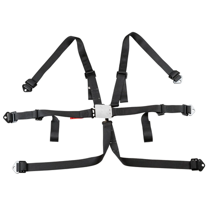 Zamp Race Seat Harness Black 2 Shoulder 2 6 Point Pull Up (In) SFI 16.1