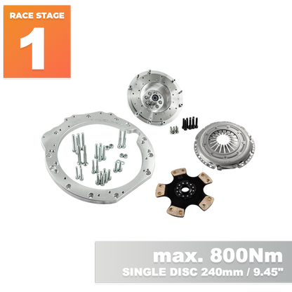 PMC Motorsport - Race stage 1 Mercedes-Benz M112 M113 M113K - BMW E60 530D M57n GS6-53DZ HGD JGA 6-speed - 240mm / 9.45"