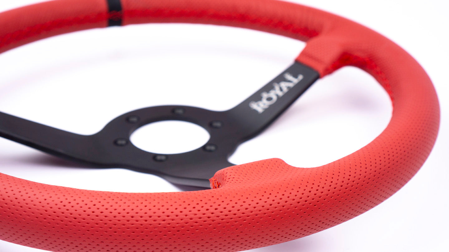 Grip Royal - Brute – 350mm – Red Perforated Leather – Black TDC