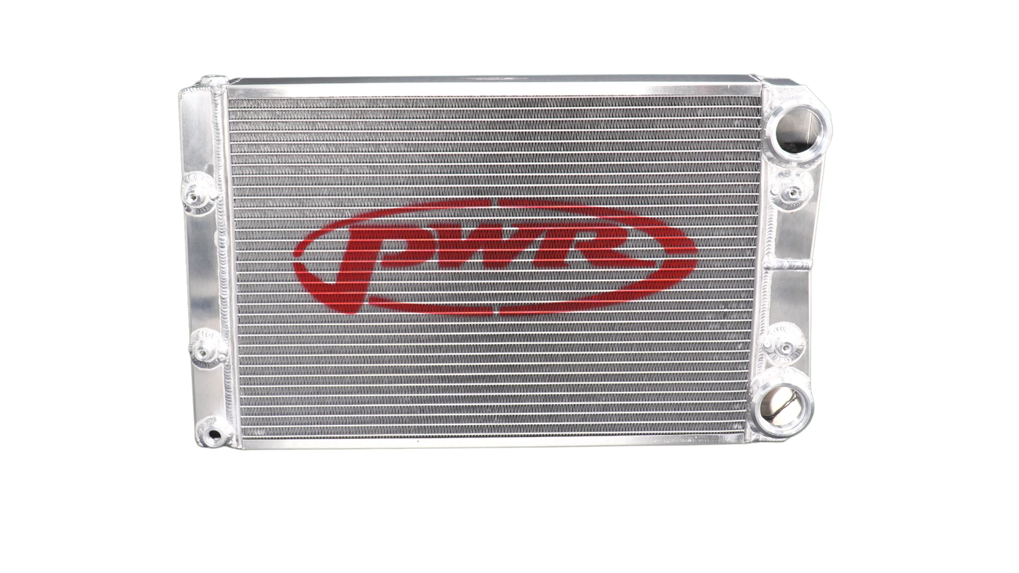 PWR - 55mm Drag Racing Radiator (PWR Scirocco Closed 22″ x 13″) -20 AN Port Inlet & Outlet