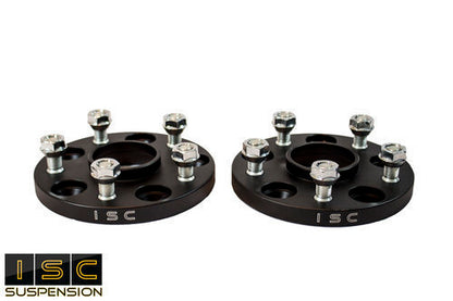 ISC Suspension Mazda/Mitsubishi 5x114.3 Hub Centric (67 Hub Bore) Wheel Spacers 15mm Black (Pair)