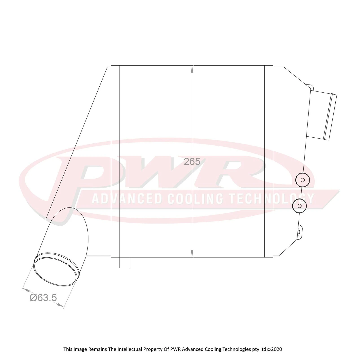 PWR - 116mm Performance Intercooler (Toyota Supra 93-02) OEM Fitment