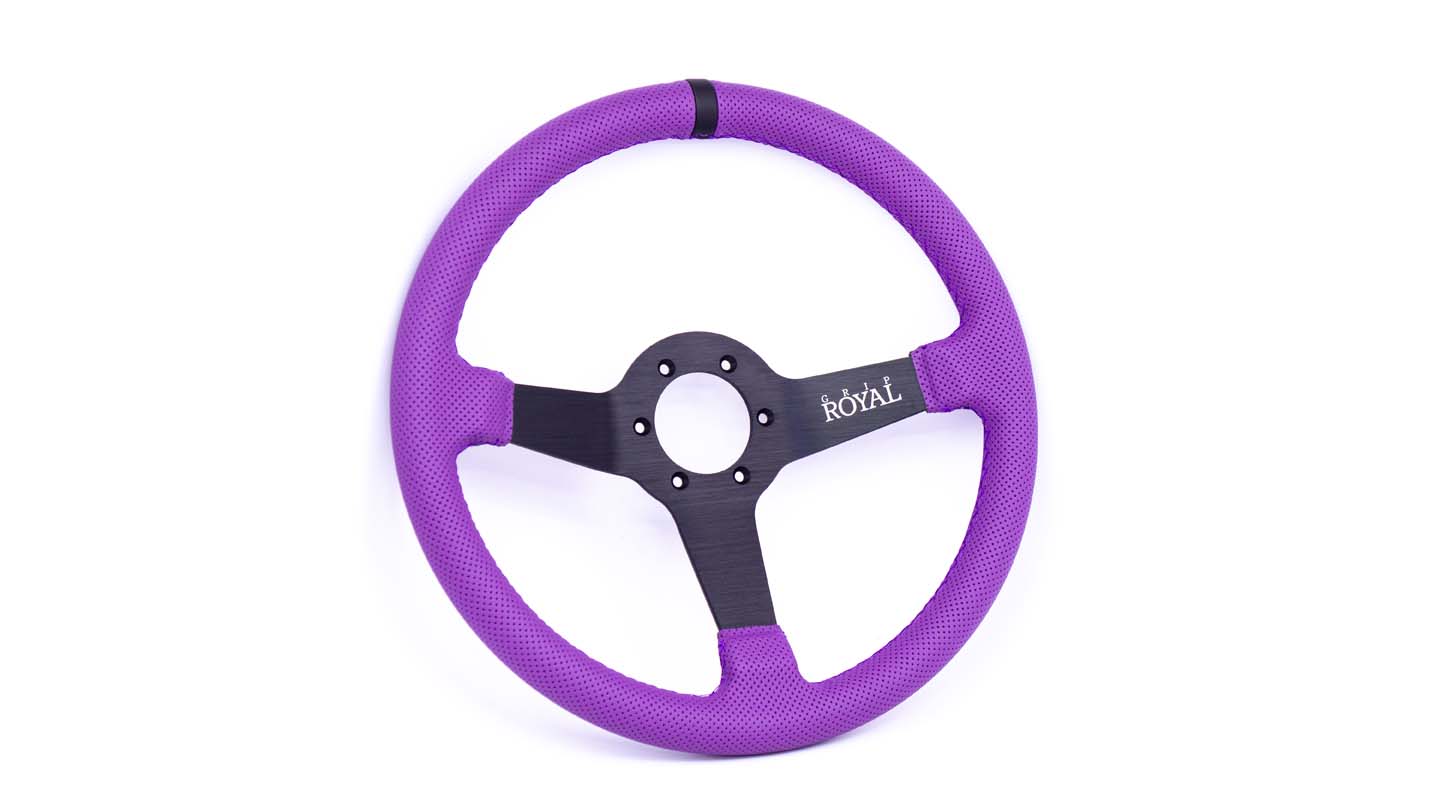 Grip Royal - Brute – 350mm – Purple Perforated Leather – Black TDC