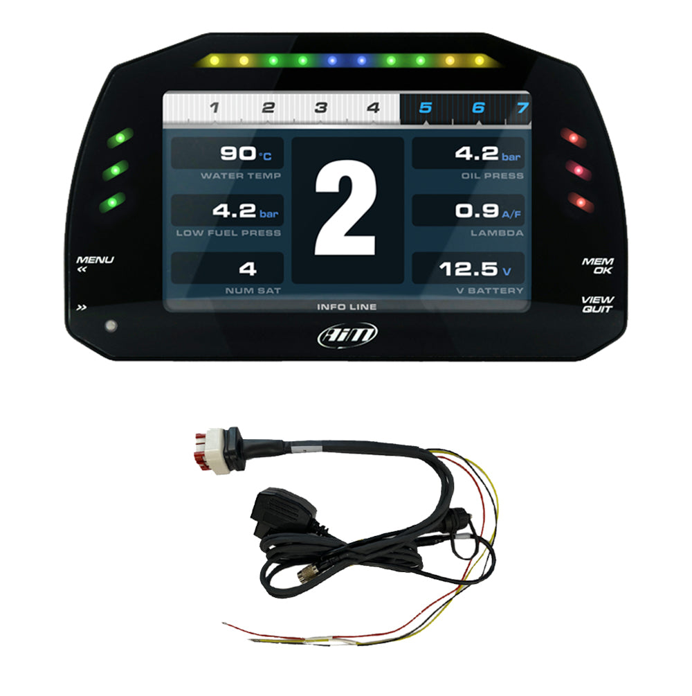 AiM - MXS 1.3 Strada + UBS cable + 14 pins OBD harness