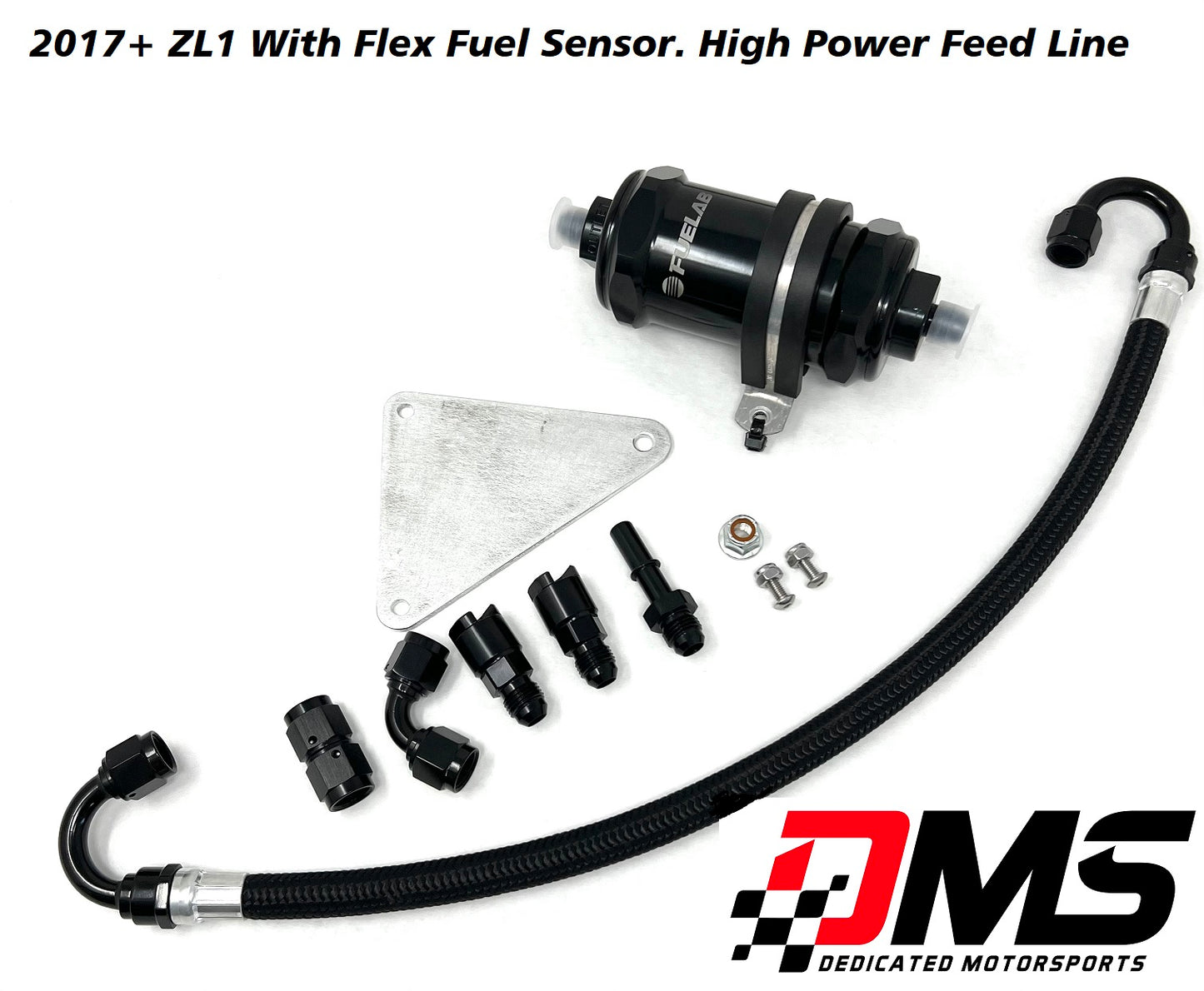 Dedicated Motorsports - Camaro ZL1 6 Micron Fuel Filter Kit with High Power Feed Line