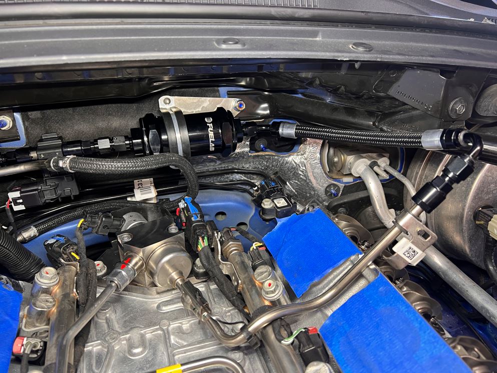 Dedicated Motorsports - Camaro ZL1 6 Micron Fuel Filter Kit with High Power Feed Line