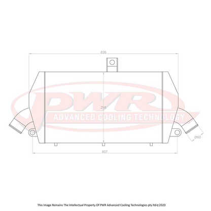PWR - 68mm Performance Intercooler (Mitsubishi Evo 7 01-03) Large