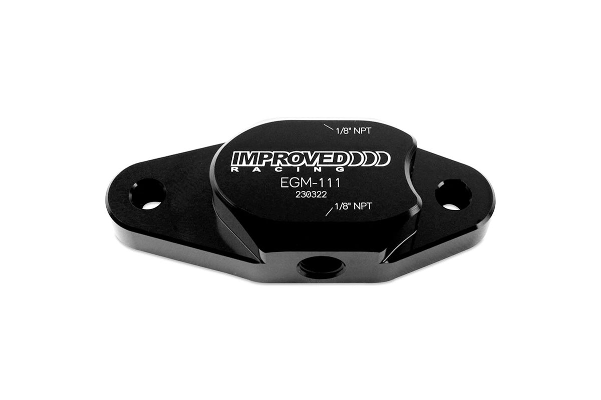 Improved Racing - Oil sensor adapter, w/ 2 x 1/8" NPT ports, C7 Corvette pan, Holley LT oil pan, L8T pan